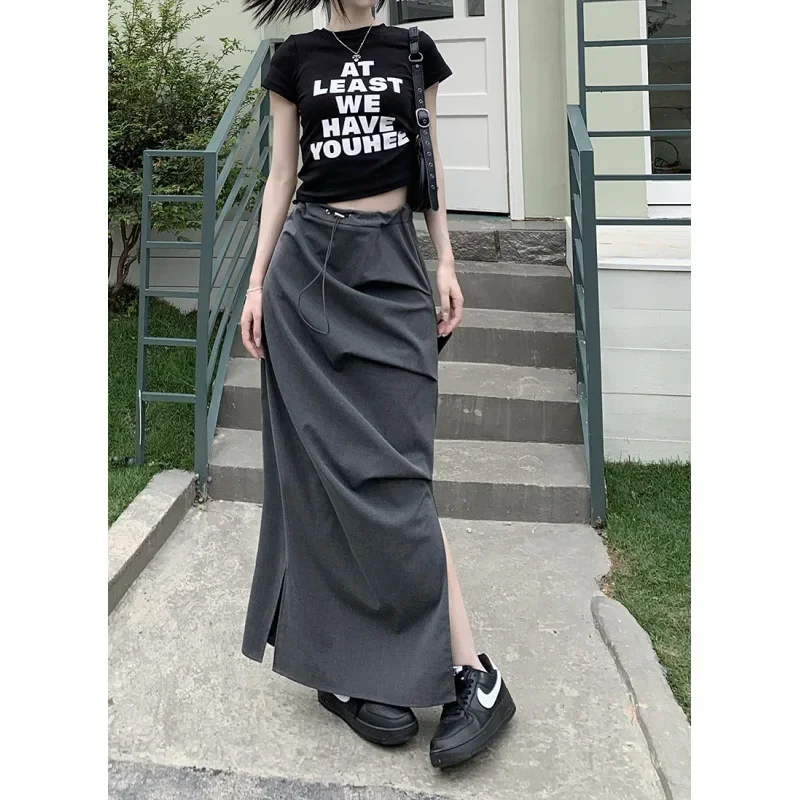 2023 Large Size Women Clothing High Waist High Split Skirt Designed Women Slim Fold Irregular Ankle-length A-line Skirt Harajuku
2023 Large Size Women Clothing High Waist High Split Skirt Designed Women Slim Fold Irregular Ankle-length A-line Skirt Harajuku