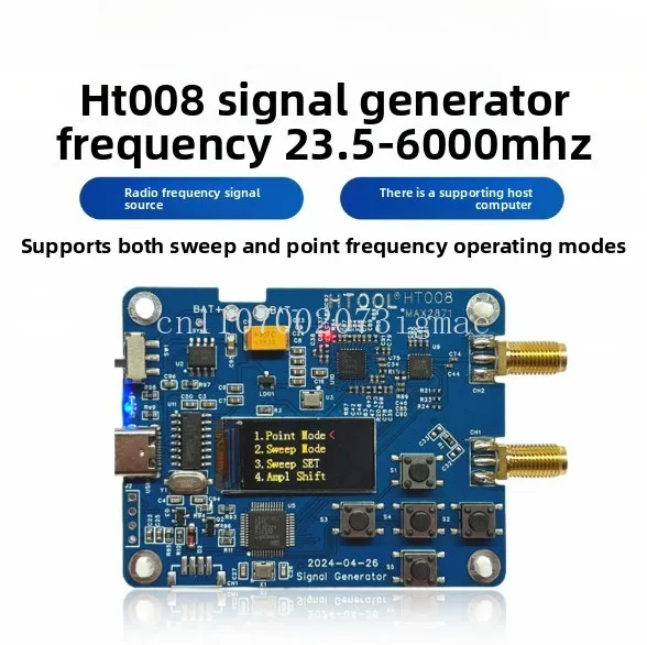 HT008 RF Signal Generator, Frequency 23.5-6000 Mhz Serial Control MAX2871 2870
HT008 RF Signal Generator, Frequency 23.5-6000 Mhz Serial Control MAX2871 2870