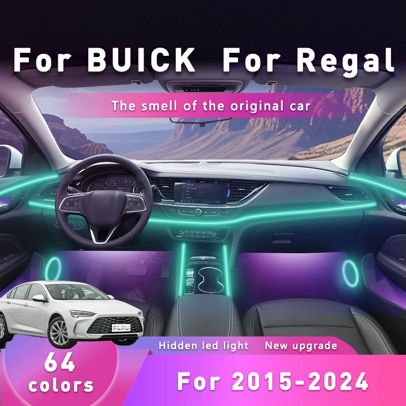 FILIPLI For BUICK REGAL For 2015-2024 Sound Activated 64 RGB Colour Lights Music Sync Dynamic Atmosphere Lights By App Control
FILIPLI For BUICK REGAL For 2015-2024 Sound Activated 64 RGB Colour Lights Music Sync Dynamic Atmosphere Lights By App Control