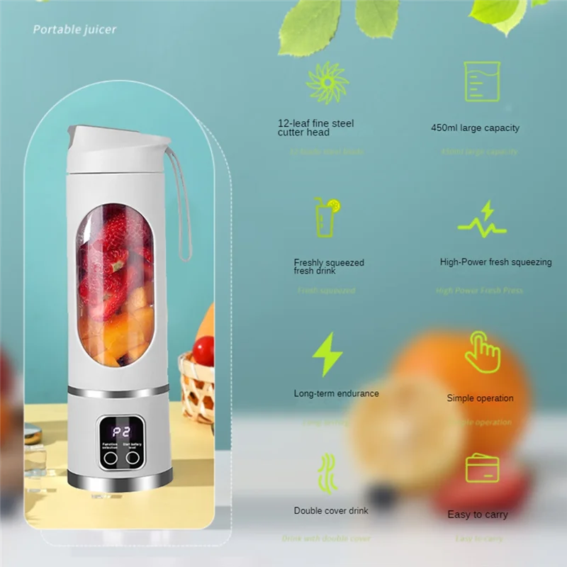 L73A 2025-Portable Blender Electric Juicers Fruit Mixers USB Rechargeable Smoothie Mini Blender Personal Juicer 12 Cutter 3Gears
L73A 2025-Portable Blender Electric Juicers Fruit Mixers USB Rechargeable Smoothie Mini Blender Personal Juicer 12 Cutter 3Gears