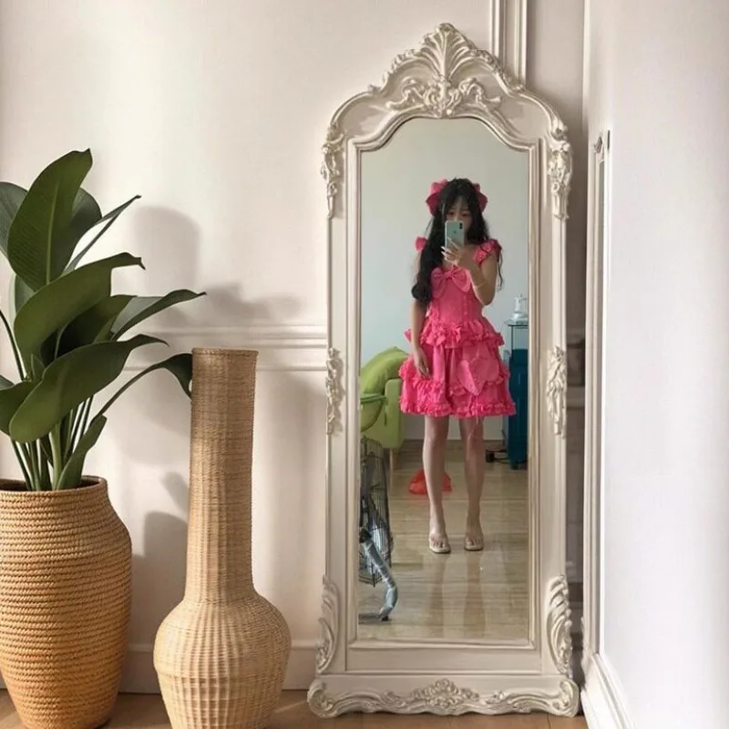 Standing Vintage Decorative Mirrors Floor Nordic White Design Mirrors Full Body Living Room Espejos Decorativos Home Decorations
Standing Vintage Decorative Mirrors Floor Nordic White Design Mirrors Full Body Living Room Espejos Decorativos Home Decorations