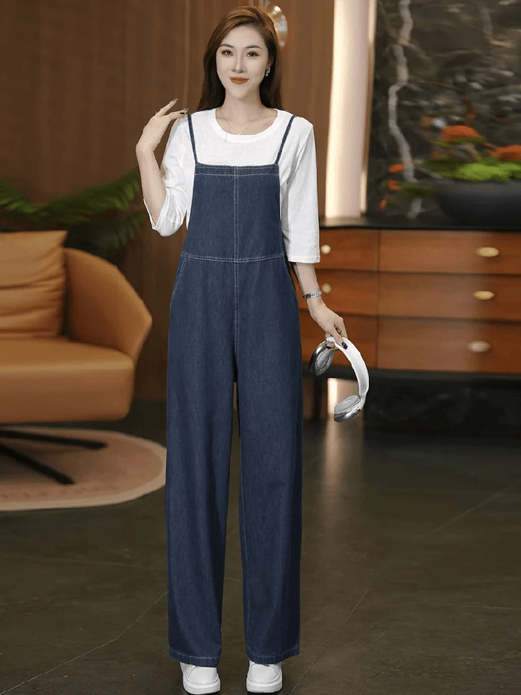 La Chapelle Faionable Denim Overalls Set Women's Early Autumn New Sli T-irt Onesie Two-piece Set High Waist Long Sve
La Chapelle Faionable Denim Overalls Set Women's Early Autumn New Sli T-irt Onesie Two-piece Set High Waist Long Sve