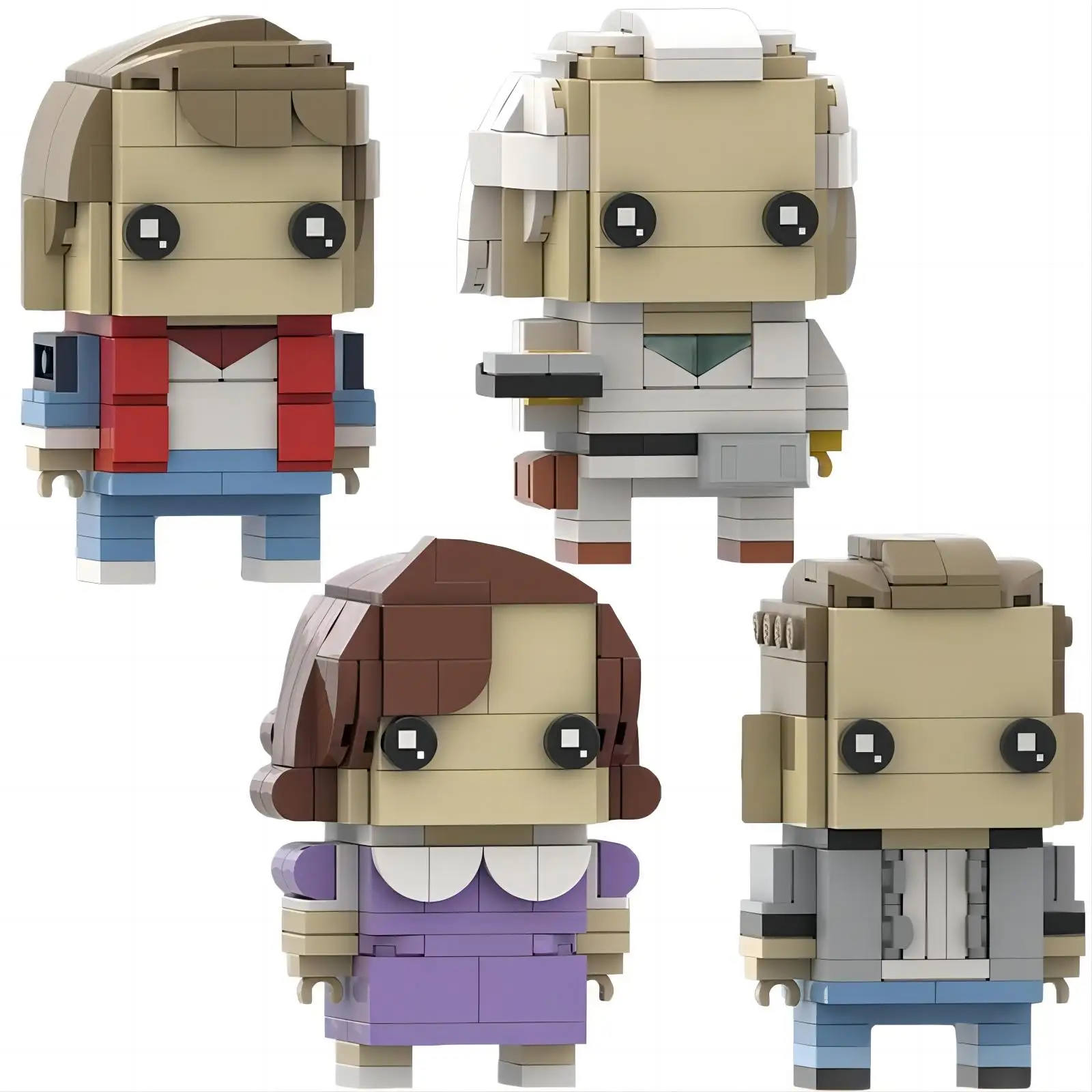 MOC Classic Film Merchandise Back To The Futured Building Blocks Square Head Figures Small Particle Assembly Model Children Toy
MOC Classic Film Merchandise Back To The Futured Building Blocks Square Head Figures Small Particle Assembly Model Children Toy