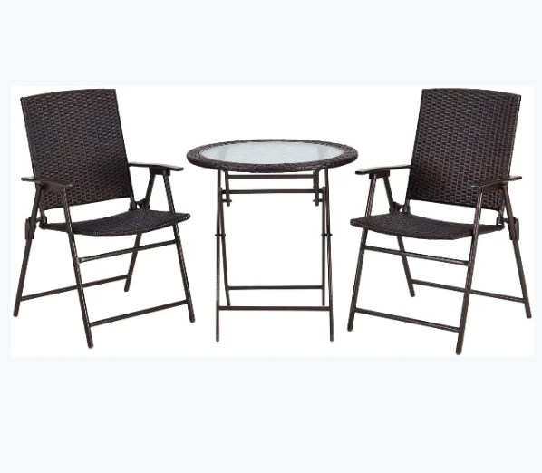 WOQI Outdoors Wicker Folding Bistro Set Garden Backyard Balcony Garden Chairs Sets
WOQI Outdoors Wicker Folding Bistro Set Garden Backyard Balcony Garden Chairs Sets
