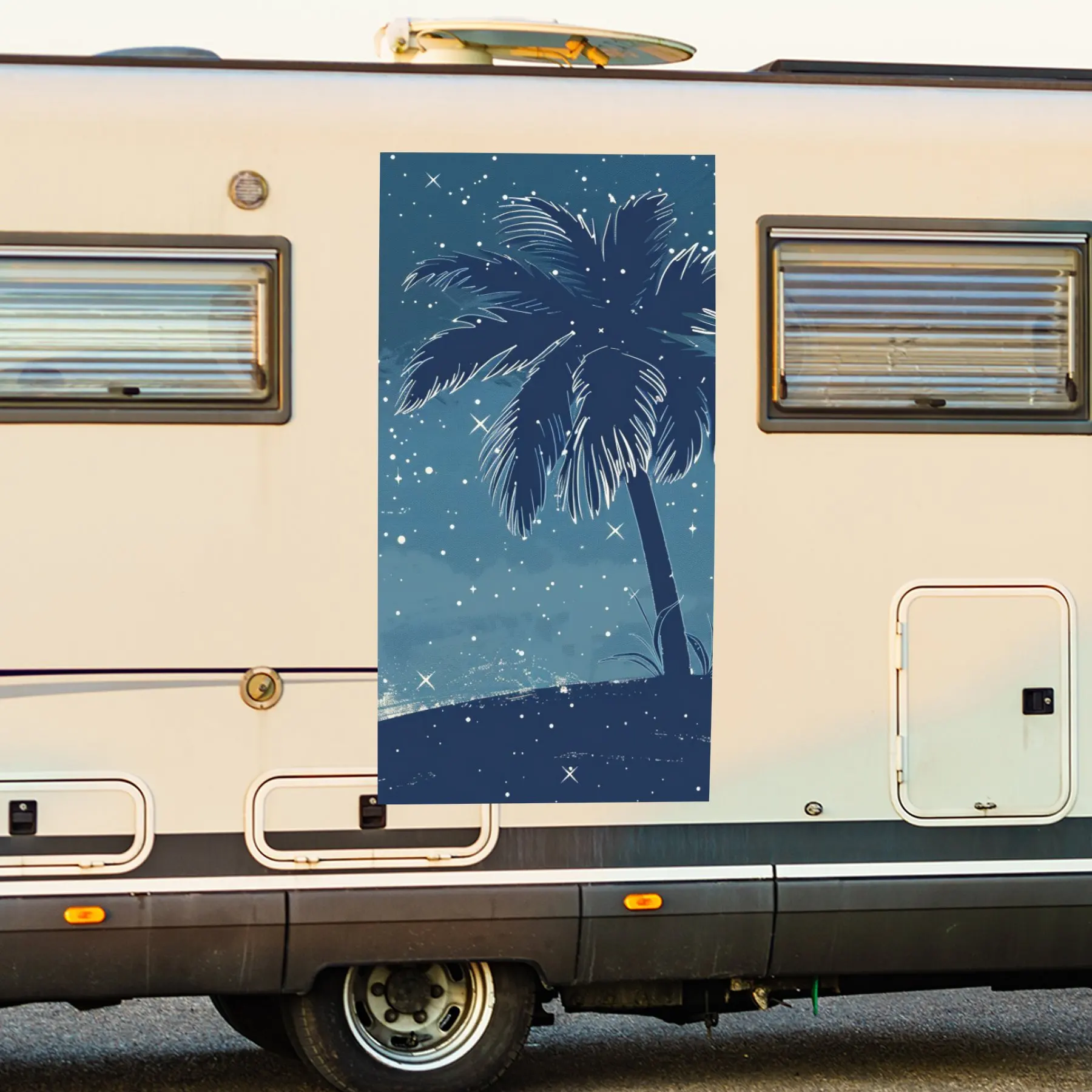 Palm Tree Motorhome Car Door Sticker PVC Self Waterproof Stick, Striking Auto Exterior Accessories Decor Protect Gift for Lover
Palm Tree Motorhome Car Door Sticker PVC Self Waterproof Stick, Striking Auto Exterior Accessories Decor Protect Gift for Lover