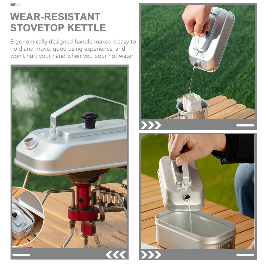 Portable Aluminum Alloy Water Kettle Sturdy Rustproof Camping Tea Kettle For Gas Stove Induction Cooker Outdoor Kitchen
Portable Aluminum Alloy Water Kettle Sturdy Rustproof Camping Tea Kettle For Gas Stove Induction Cooker Outdoor Kitchen