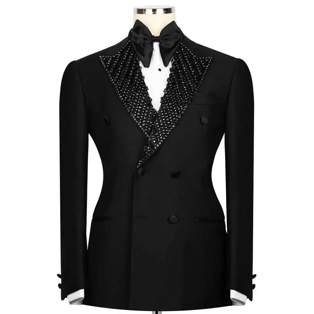 Luxury Men Suits Slim Fit Customized Groom Best Man Wedding Party Tuxedos 2 Pieces Sets Male Blazers For Wedding Groom
Luxury Men Suits Slim Fit Customized Groom Best Man Wedding Party Tuxedos 2 Pieces Sets Male Blazers For Wedding Groom