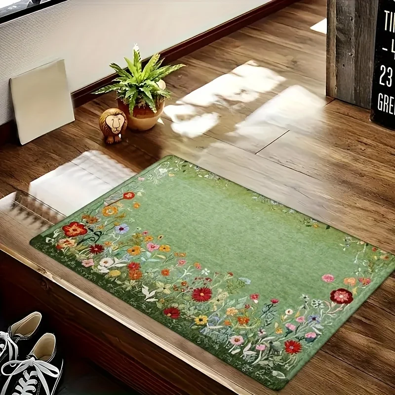 Floral Entrance Mat Non Slip Absorbent Machine Washable Wildflower Polyester Rug for Living Room Bedroom Bathroom Kitchen Decor
Floral Entrance Mat Non Slip Absorbent Machine Washable Wildflower Polyester Rug for Living Room Bedroom Bathroom Kitchen Decor