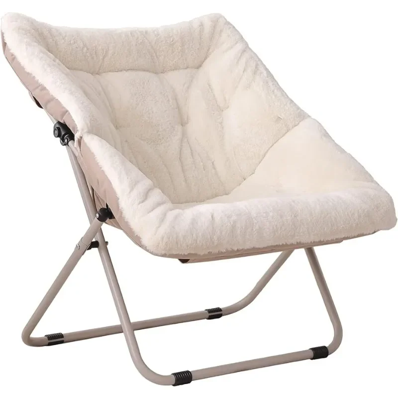 Soft Faux Fur Oversized Folding Accent Chair, Soft Furry Lounge Lazy Chair, Metal Frame Moon Chair For Bedroom, Living Room
Soft Faux Fur Oversized Folding Accent Chair, Soft Furry Lounge Lazy Chair, Metal Frame Moon Chair For Bedroom, Living Room