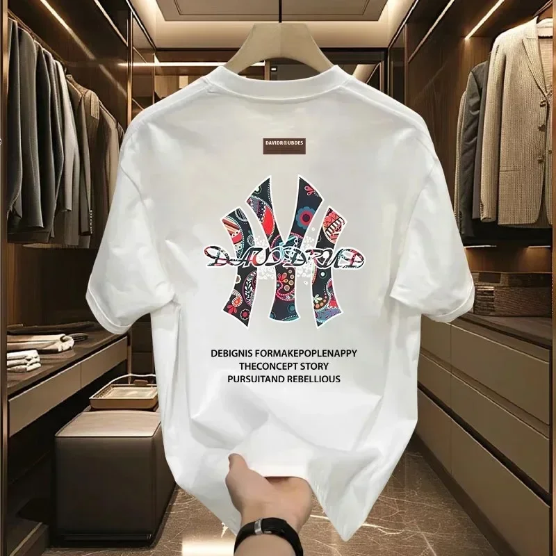 2025 Luxury high-end printed 100% pure cotton men's T-shirt Summer casual fashion brand high-quality short-sleeved top
2025 Luxury high-end printed 100% pure cotton men's T-shirt Summer casual fashion brand high-quality short-sleeved top