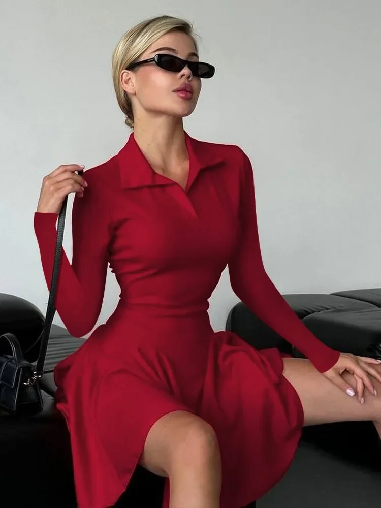 2025 New Lapel Fashion Autumn Mini Dress Female High Waist Solid Slim Patchwork Skinny Casual Party Dress Women's Bodycon Dress
2025 New Lapel Fashion Autumn Mini Dress Female High Waist Solid Slim Patchwork Skinny Casual Party Dress Women's Bodycon Dress