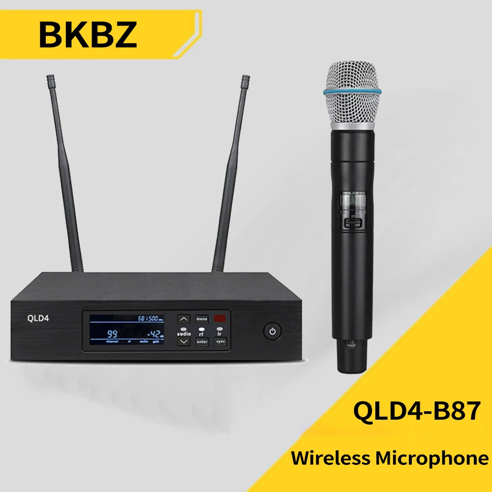BKBZ QLD4 B87 Fullset UHF True Diversity Wireless Microphone System for Karaoke Stage Performances Mic Wireless Professionn
BKBZ QLD4 B87 Fullset UHF True Diversity Wireless Microphone System for Karaoke Stage Performances Mic Wireless Professionn
