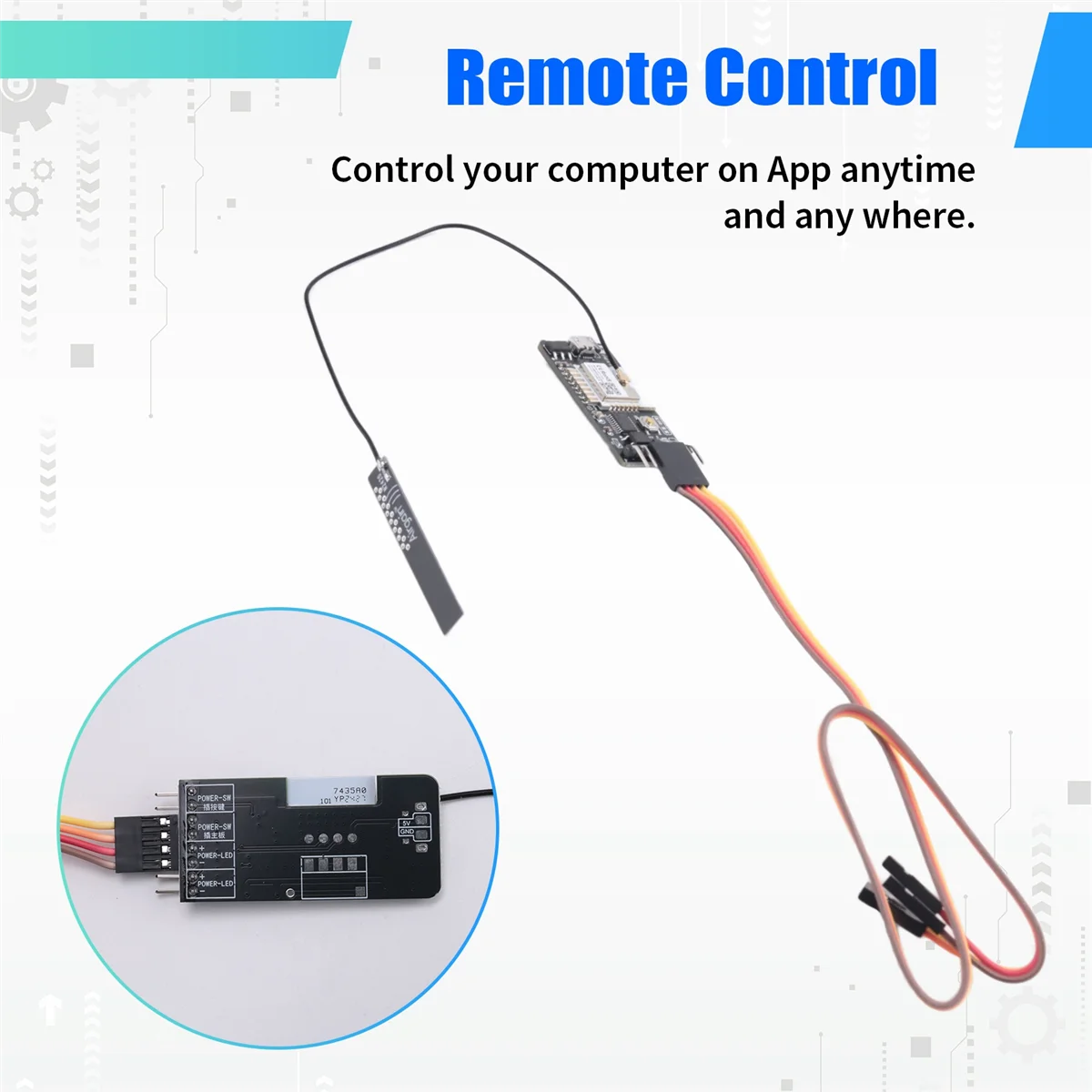 ABJU Tuya Wifi Computer-Power Reset Switch USB Card for PC Computer,APP Remote Control 433 Remote Control,USB Basic
ABJU Tuya Wifi Computer-Power Reset Switch USB Card for PC Computer,APP Remote Control 433 Remote Control,USB Basic