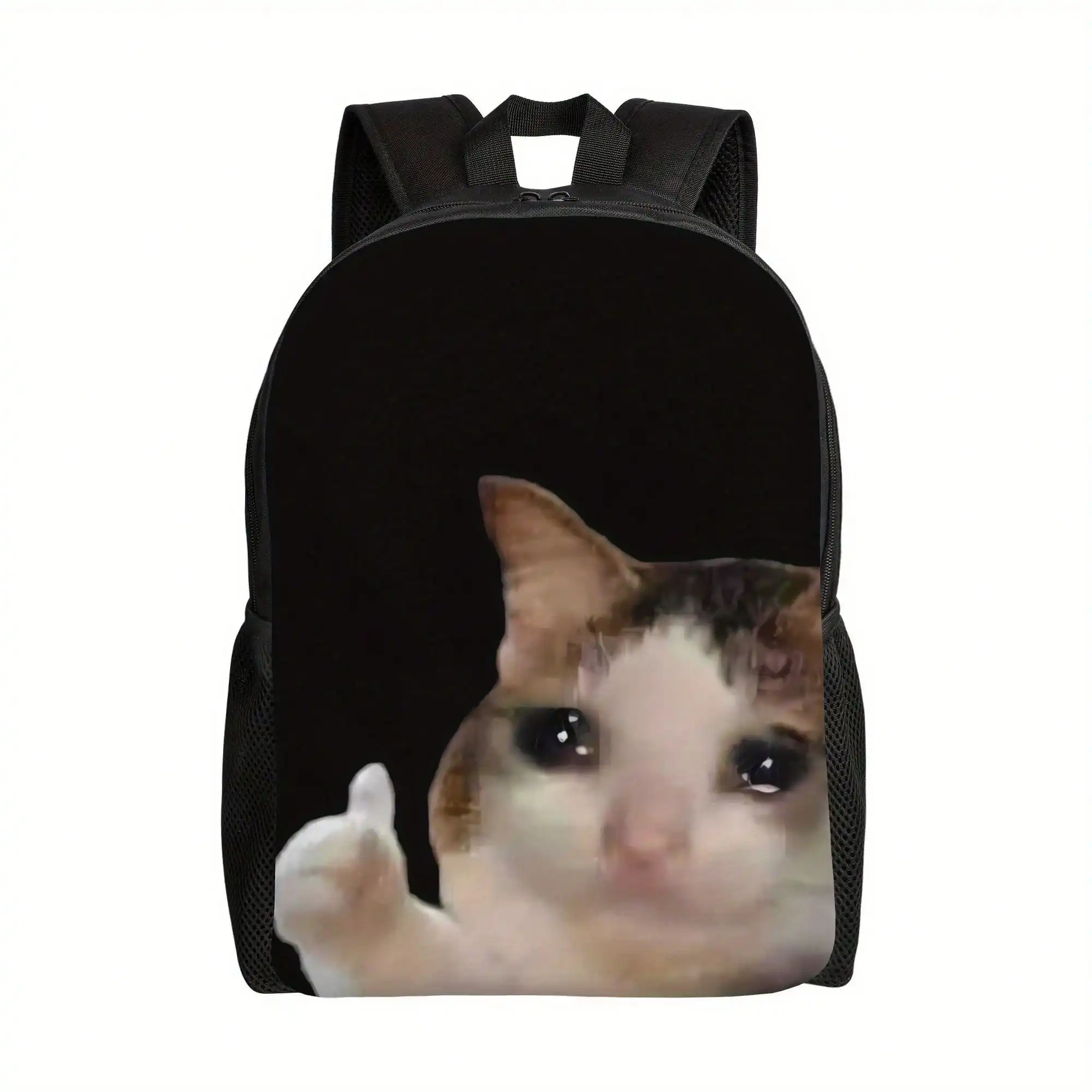 Men's Crying Cat Backpack - Large Capacity Durable Travel Bag With Zipper Closure, Thickened Design, Suitable For Colleg
Men's Crying Cat Backpack - Large Capacity Durable Travel Bag With Zipper Closure, Thickened Design, Suitable For Colleg
