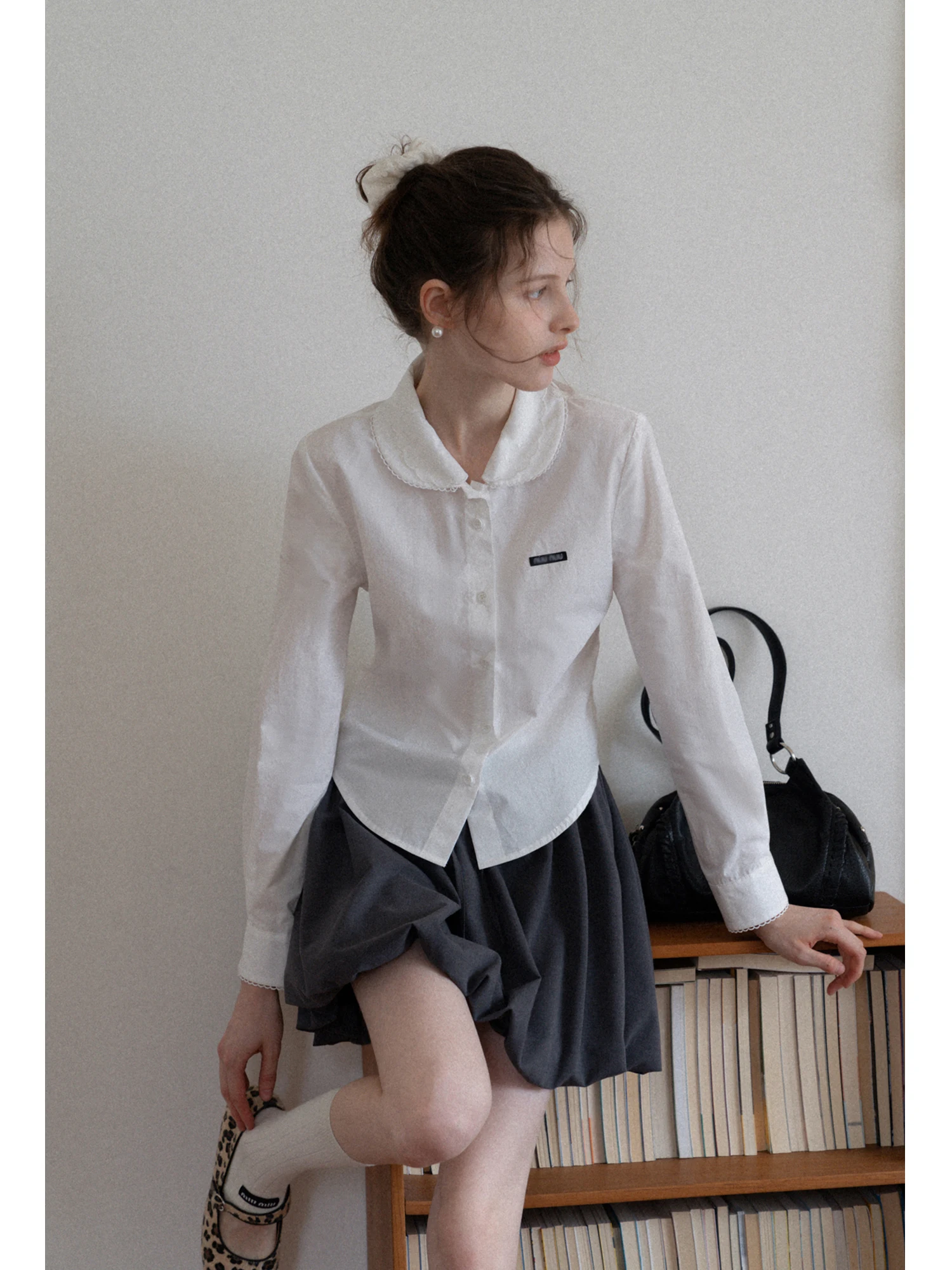 EGGKu Series Long Sleeve Embroidered Collar Casual Shirt Women Spring Summer White Doll Collar Breathable Polyester Fiber
EGGKu Series Long Sleeve Embroidered Collar Casual Shirt Women Spring Summer White Doll Collar Breathable Polyester Fiber