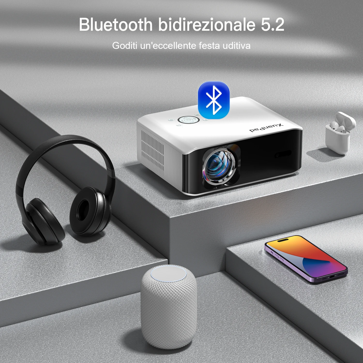 XuanPad Android Projector 4k Mini Projector For Education Home Therthe With Wifi Bluetooth 4.45 Inches LCD Screen
XuanPad Android Projector 4k Mini Projector For Education Home Therthe With Wifi Bluetooth 4.45 Inches LCD Screen