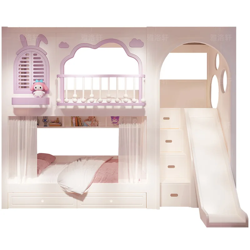 Full solid wood high and low bed bunk adult children's bed girl princess on and off bed
Full solid wood high and low bed bunk adult children's bed girl princess on and off bed