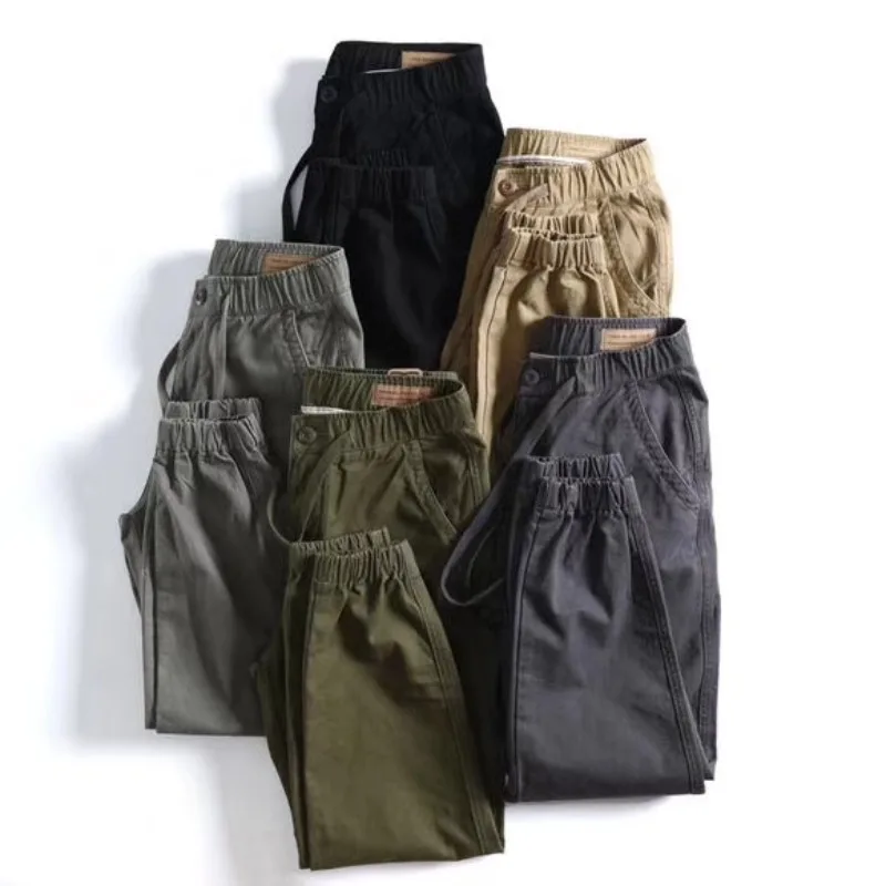 Мужские повседневные брюки-карго для бега, тяжелые хлопковые брюки, американские винтажные уличные зауженные брюки
Мужские повседневные брюки-карго для бега, тяжелые хлопковые брюки, американские винтажные уличные зауженные брюки