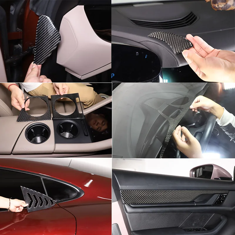 Soft Carbon Fiber for Porsche Taycan 2019-2022 Car Interior Dashboard Center Console Door Decoration Stickers Car Accessories
Soft Carbon Fiber for Porsche Taycan 2019-2022 Car Interior Dashboard Center Console Door Decoration Stickers Car Accessories