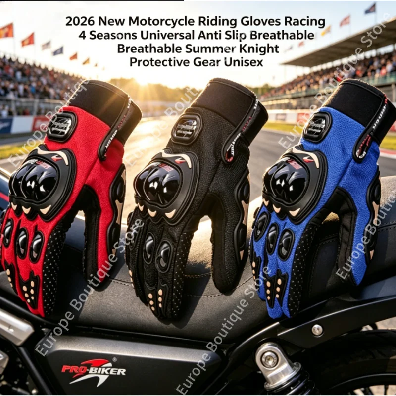 2026 NEW Motorcycle Riding Gloves Racing 4 Seasons Universal Anti Slip Breathable Summer Knight Protective Gear Unisex
2026 NEW Motorcycle Riding Gloves Racing 4 Seasons Universal Anti Slip Breathable Summer Knight Protective Gear Unisex
