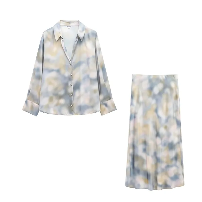 TRAFZRWomen's Long Sleeve Shirt Dress Set Business Casual V Neck Top High Waist Flowy Midi Skirt Breathable Tie-Dye Pattern
TRAFZRWomen's Long Sleeve Shirt Dress Set Business Casual V Neck Top High Waist Flowy Midi Skirt Breathable Tie-Dye Pattern