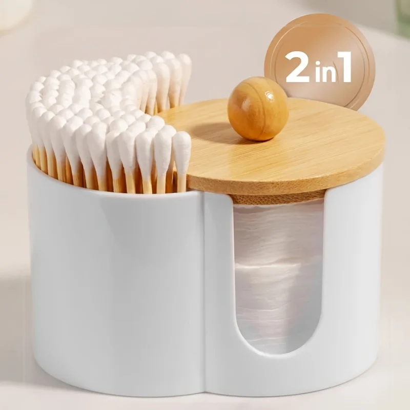 2 in 1 cotton swab cosmetic storage box, compact design, suitable for storage in the living room and bedroom
2 in 1 cotton swab cosmetic storage box, compact design, suitable for storage in the living room and bedroom