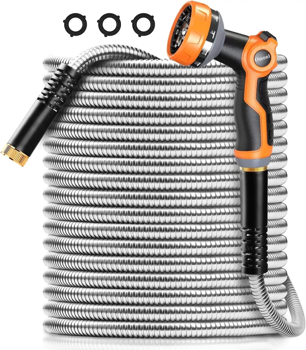 Metal Garden Hose 100ft with Nozzle, Flexible Lightweight Stainless Steel Water Hose, Never Kink Tangle Heavy Duty for Yard
Metal Garden Hose 100ft with Nozzle, Flexible Lightweight Stainless Steel Water Hose, Never Kink Tangle Heavy Duty for Yard