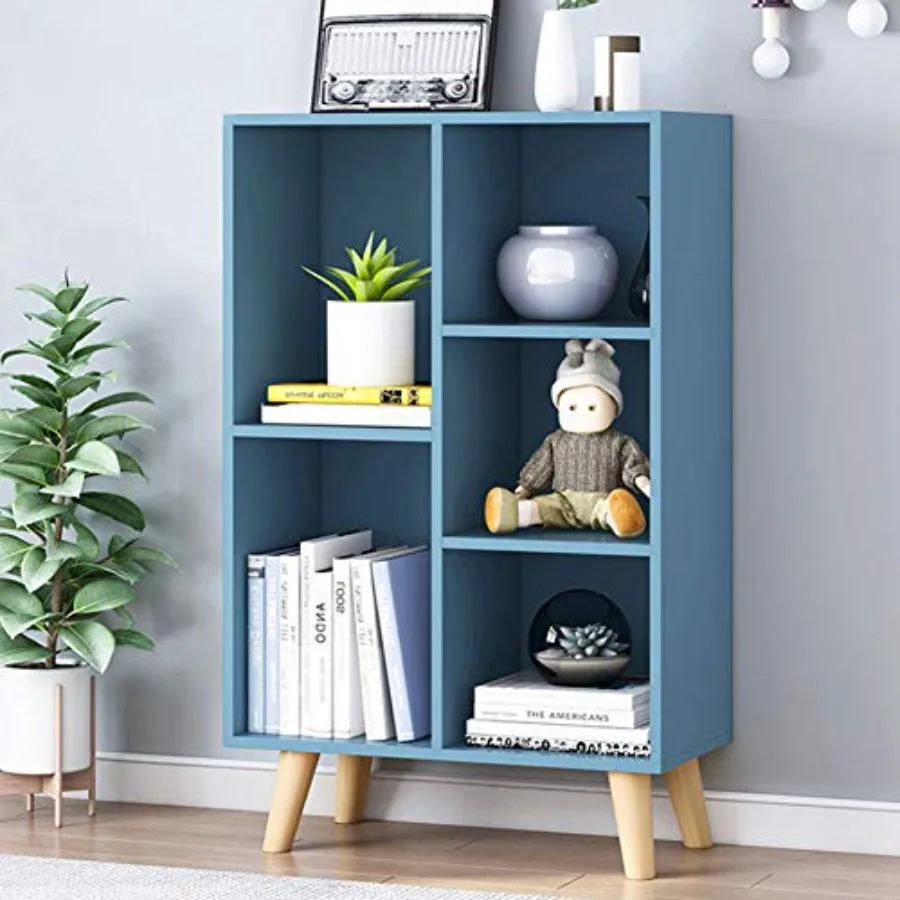 Wooden Open Shelf Bookcase - 3-Tier Floor Standing Display Cabinet Rack with Legs, 5 Cubes Bookshelf
Wooden Open Shelf Bookcase - 3-Tier Floor Standing Display Cabinet Rack with Legs, 5 Cubes Bookshelf