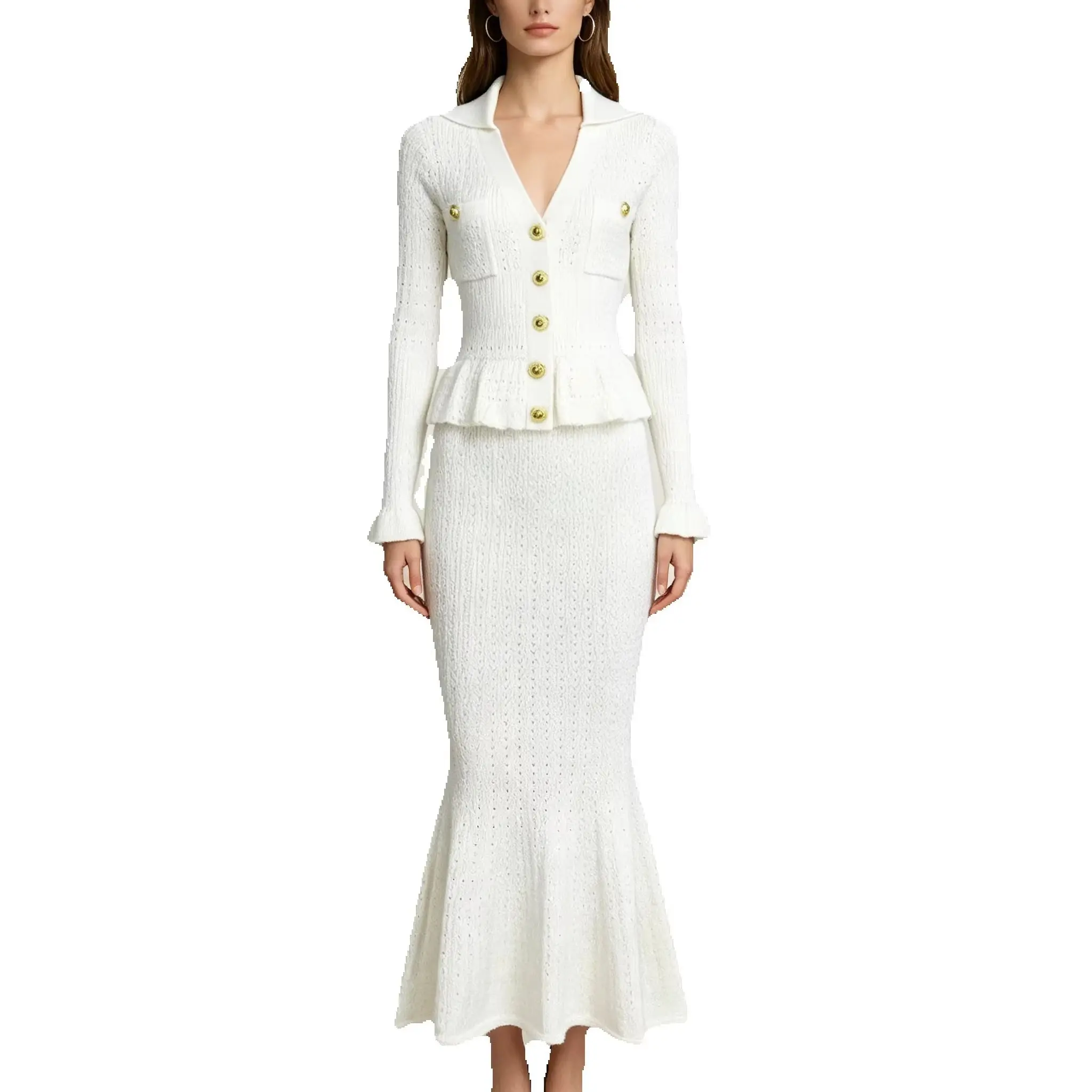 Women's Fashionable Temperament Lapel Knit Dress for Fall/Spring | Elegant Slim-Fit Office Dress with Long Sleeves
Women's Fashionable Temperament Lapel Knit Dress for Fall/Spring | Elegant Slim-Fit Office Dress with Long Sleeves