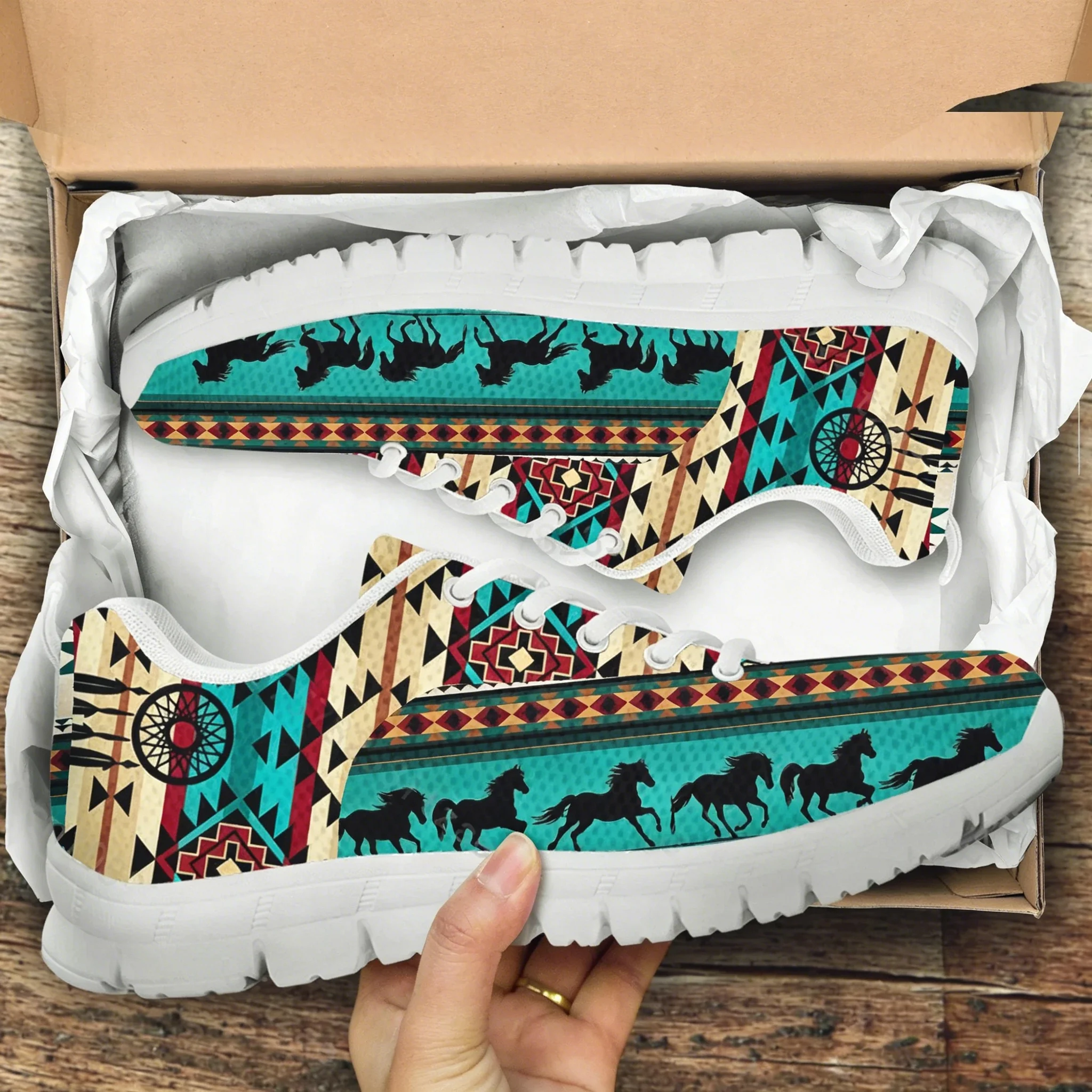 Casual Women's Sneakers Tribal Aztec Pattern Flat Shoes Non-Slip Casual Lightweight Lace-up Tennis Zapatillas Mujer
Casual Women's Sneakers Tribal Aztec Pattern Flat Shoes Non-Slip Casual Lightweight Lace-up Tennis Zapatillas Mujer