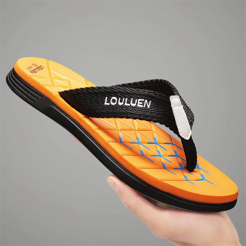 Summer Orange Outdoor Slippers Man Trendy Non-slip Flat Beach Flip Flops For Men Fashion Casual Light Men's Comfortable Slipper
Summer Orange Outdoor Slippers Man Trendy Non-slip Flat Beach Flip Flops For Men Fashion Casual Light Men's Comfortable Slipper