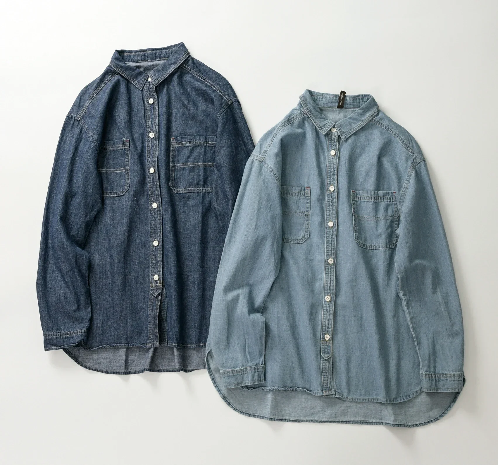 2024 Spring Leisure Denim Cotton Long Sleeve Loose Fit Shirt Fall Vintage Retro Chic Turn-down Collar Jeans Pockets Blouse Top
2024 Spring Leisure Denim Cotton Long Sleeve Loose Fit Shirt Fall Vintage Retro Chic Turn-down Collar Jeans Pockets Blouse Top