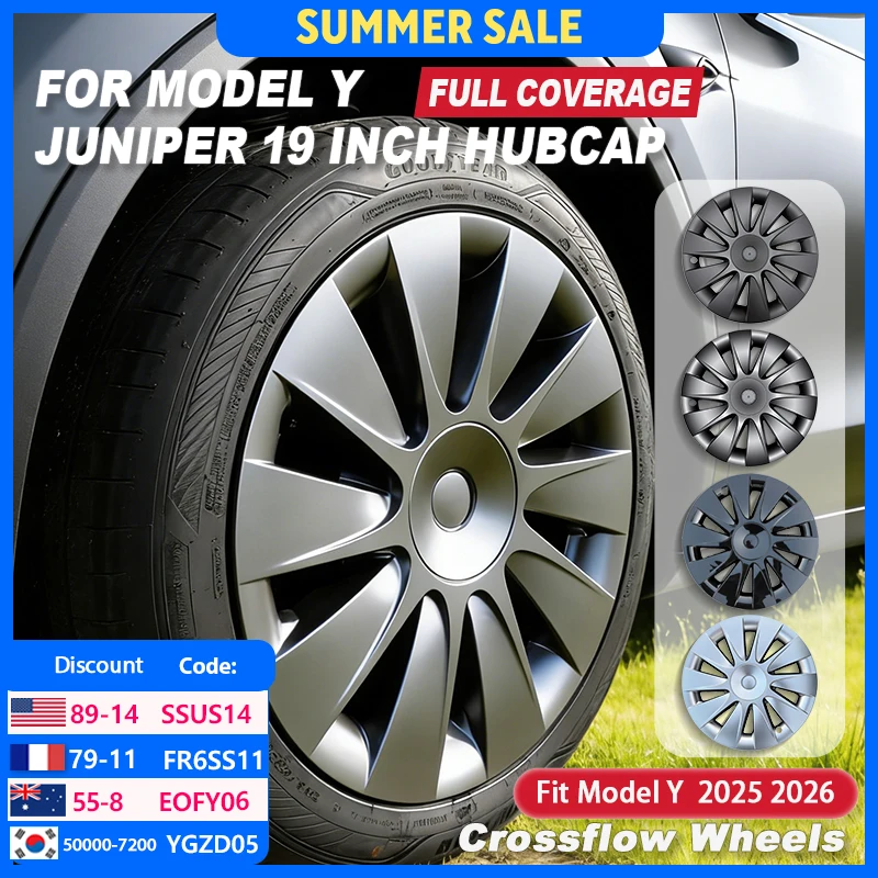4PCS 19 Inch Hub Caps For Tesla Model Y Juniper 2026 Performance Replacement HubCaps AWD Full Rim Accessories Wheel Cover 2025
4PCS 19 Inch Hub Caps For Tesla Model Y Juniper 2026 Performance Replacement HubCaps AWD Full Rim Accessories Wheel Cover 2025