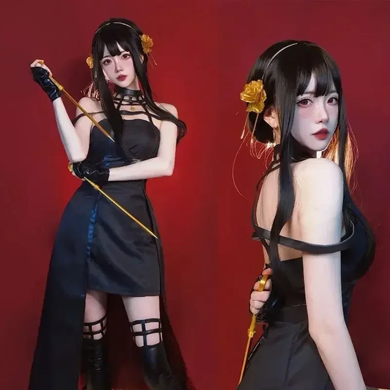 CosplayAnime Spy X Family Yor Forger Cosplay Costume Dress Suit Black Red Skirt Set
CosplayAnime Spy X Family Yor Forger Cosplay Costume Dress Suit Black Red Skirt Set