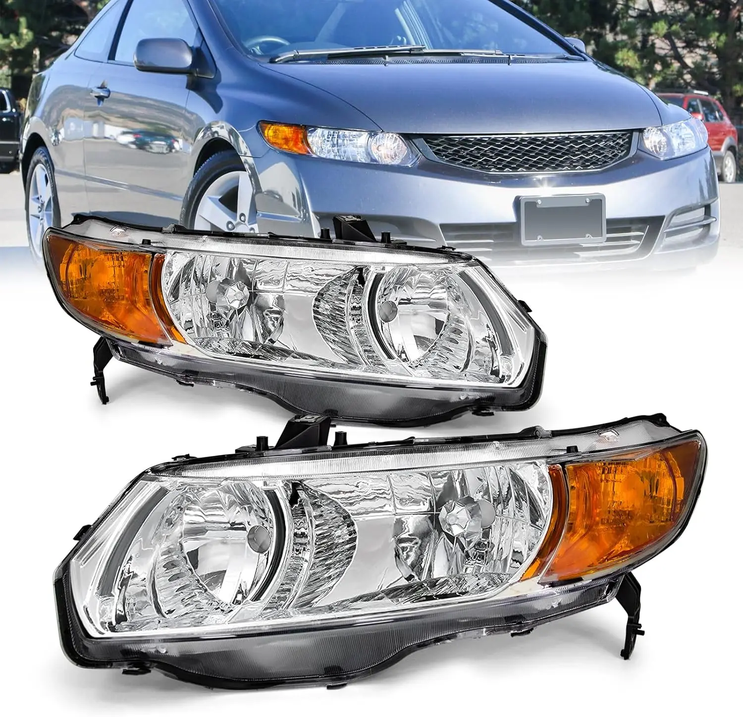Замена фары в сборе для Honda Civic 2006, 2007, 2008, 2009, 2010, 2011, 2-дверная фара Coupe, хромированный корпус, драйвер и Pas
Замена фары в сборе для Honda Civic 2006, 2007, 2008, 2009, 2010, 2011, 2-дверная фара Coupe, хромированный корпус, драйвер и Pas