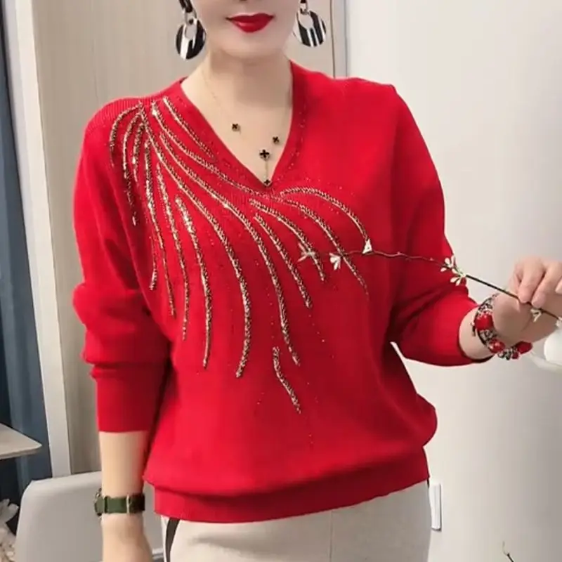 Women's Clothing Spring Autumn Soft Knitted pullover Shining Knitted Shirt Loose Bottom Shirt Leisure Loose Sweater Elasticity
Women's Clothing Spring Autumn Soft Knitted pullover Shining Knitted Shirt Loose Bottom Shirt Leisure Loose Sweater Elasticity