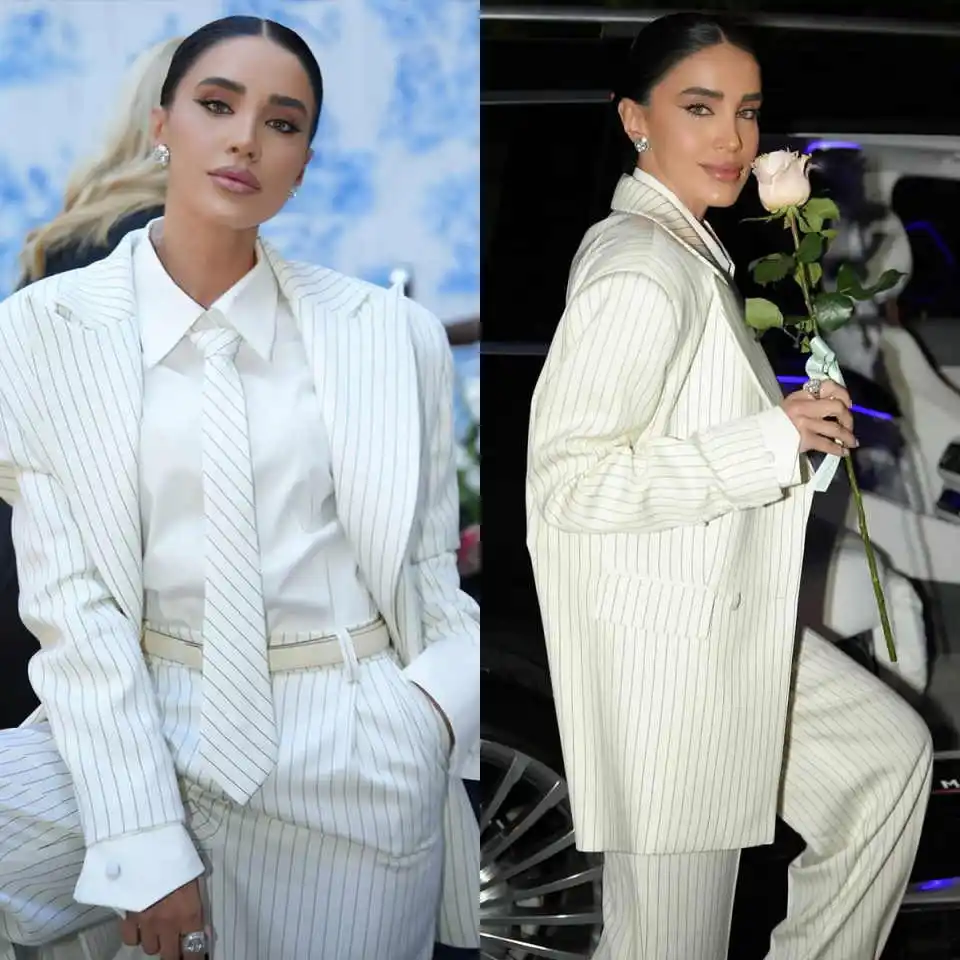 Simple Peaked Lapel Blazer 2 Pieces Vintage Stripe Full Sleeve Looose Coat Wide Leg Pants Customized Casual Show Dresses Jacket
Simple Peaked Lapel Blazer 2 Pieces Vintage Stripe Full Sleeve Looose Coat Wide Leg Pants Customized Casual Show Dresses Jacket