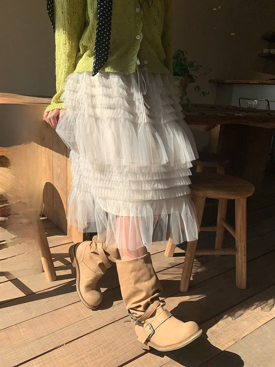Sinbounboun Multi-Layered A-Line Skirt Floral Lace Puffy City Commute High Waist Polyester Fiber Genti Skirt for Women
Sinbounboun Multi-Layered A-Line Skirt Floral Lace Puffy City Commute High Waist Polyester Fiber Genti Skirt for Women