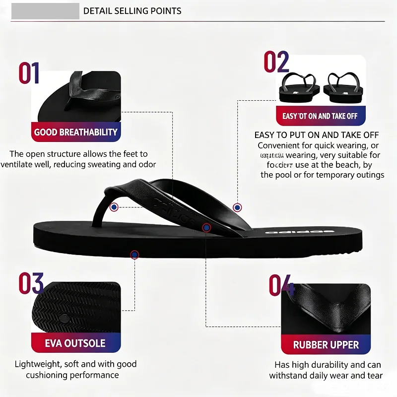 2026 Sport Adidas Men Flip Flops Regular Fit Slip On Rubber Upper Beach Pool Casual Summer Slippers JR1152
2026 Sport Adidas Men Flip Flops Regular Fit Slip On Rubber Upper Beach Pool Casual Summer Slippers JR1152