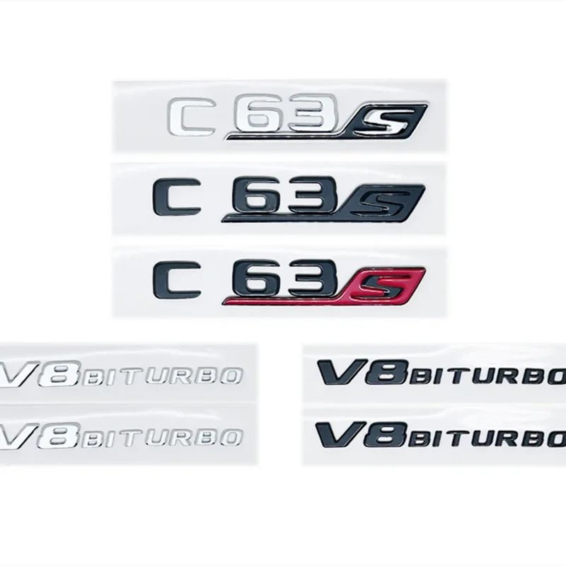 3D Chrome Black ABS Emblem for Mercedes-Benz AMG C63s Coupe - V8 Biturbo Letters Nameplate Sticker for Side Fender & Trunk
3D Chrome Black ABS Emblem for Mercedes-Benz AMG C63s Coupe - V8 Biturbo Letters Nameplate Sticker for Side Fender & Trunk