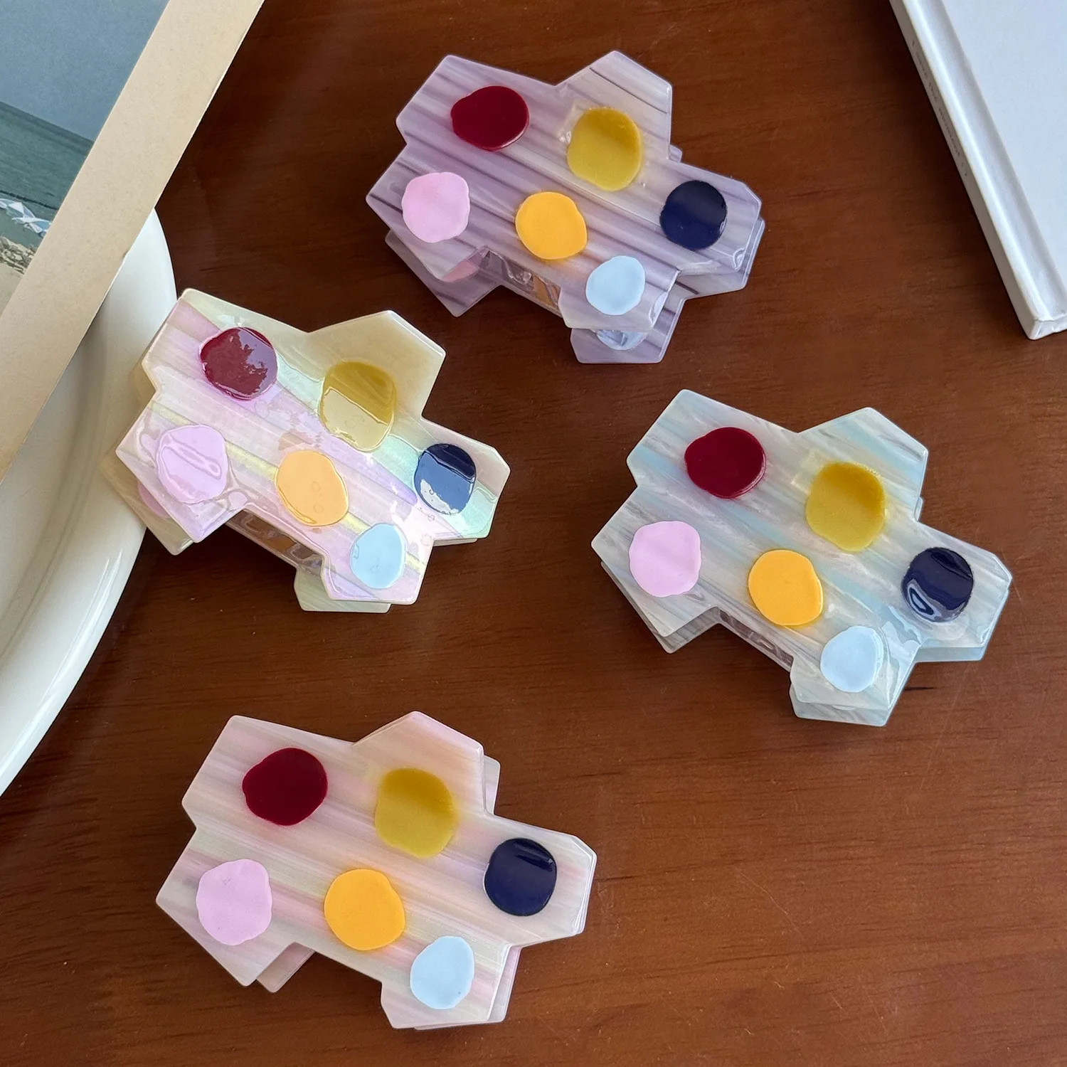 Dowell Creative Versatile Medium Size Acetate Hair Clip Colorful Polka Dot Unusual Shark Clip Hair Accessories for Back of Head
Dowell Creative Versatile Medium Size Acetate Hair Clip Colorful Polka Dot Unusual Shark Clip Hair Accessories for Back of Head