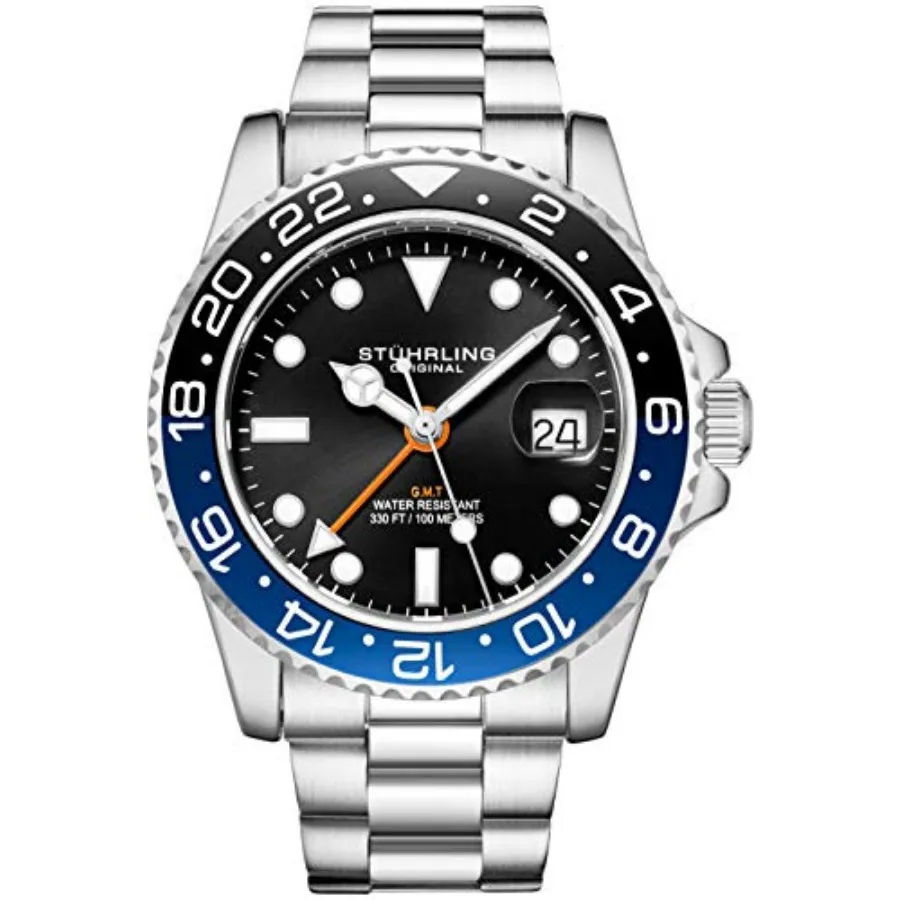Men's Stainless Steel GMT Watch Quartz - 42mm Quartz Analog Wrist Watch for Men, Mens Quartz Watch, Stainless Steel Case, Casua
Men's Stainless Steel GMT Watch Quartz - 42mm Quartz Analog Wrist Watch for Men, Mens Quartz Watch, Stainless Steel Case, Casua