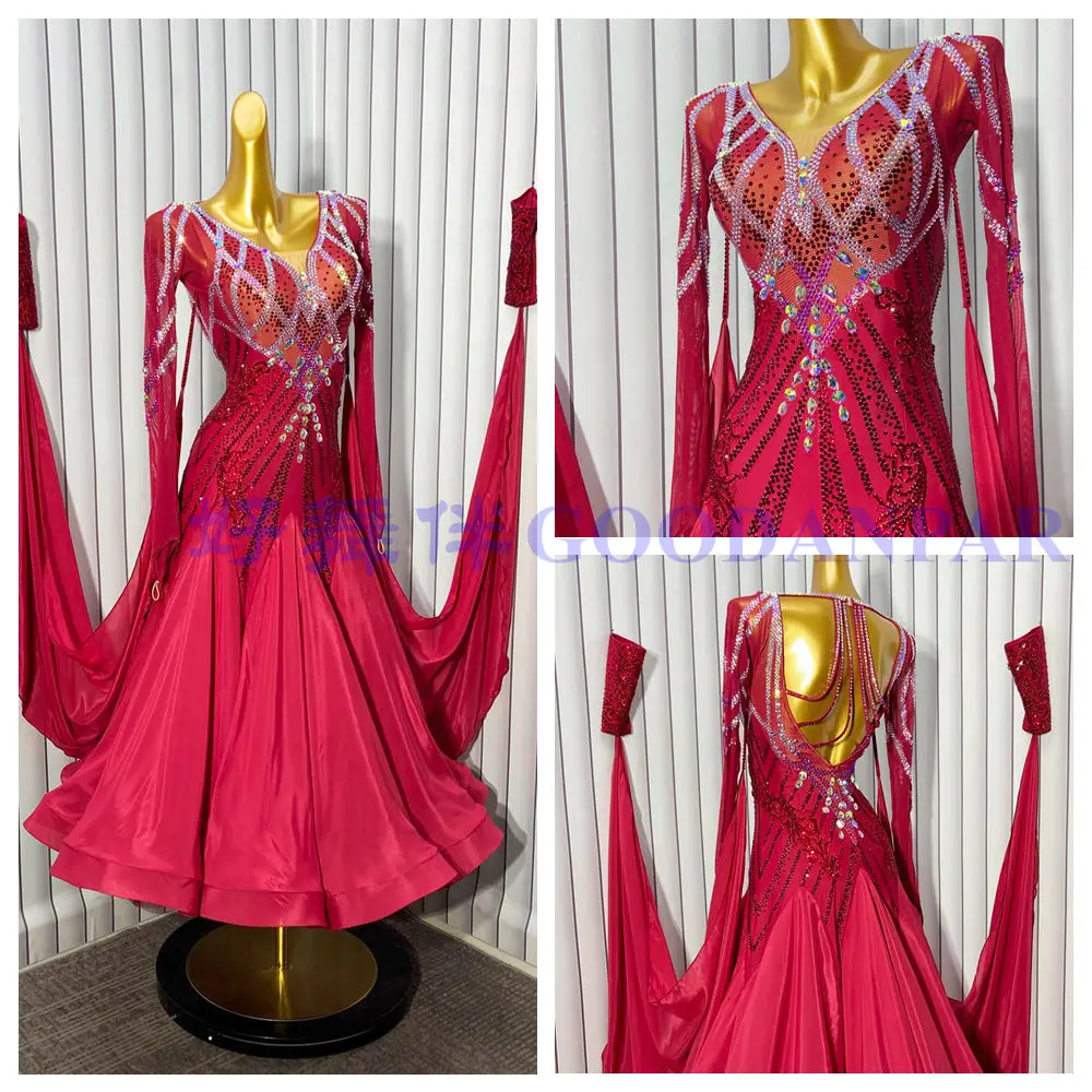 ballroom dancing dress standard dancing costume Waltz dancewear tango dancing costume wine red color dark red pearl chiffon
ballroom dancing dress standard dancing costume Waltz dancewear tango dancing costume wine red color dark red pearl chiffon