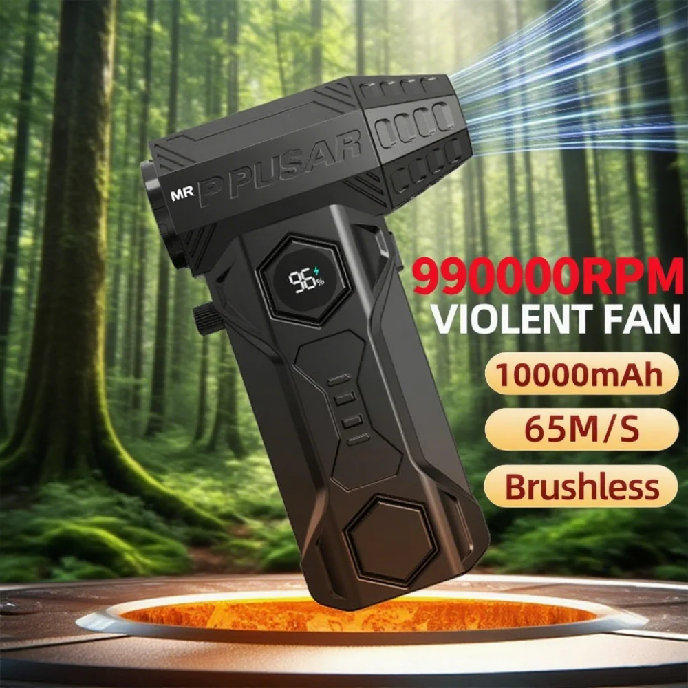 Violent Fan 990000RPM Powerful Air Blower Turbo Fan with LED Display Vacuum Dust Cleaner 65m/s Speeds Brushless Turbo Jet Blower
Violent Fan 990000RPM Powerful Air Blower Turbo Fan with LED Display Vacuum Dust Cleaner 65m/s Speeds Brushless Turbo Jet Blower