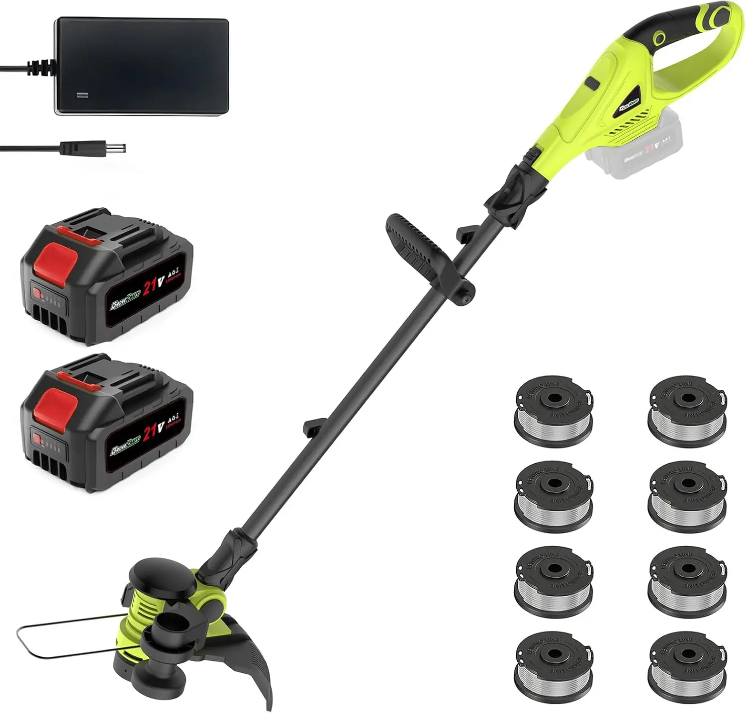 20V Cordless String Trimmer, 2x4Ah Grass Trimmer & Edger with 8 Spools, Auto Feed, 12" Cutting Width
20V Cordless String Trimmer, 2x4Ah Grass Trimmer & Edger with 8 Spools, Auto Feed, 12" Cutting Width