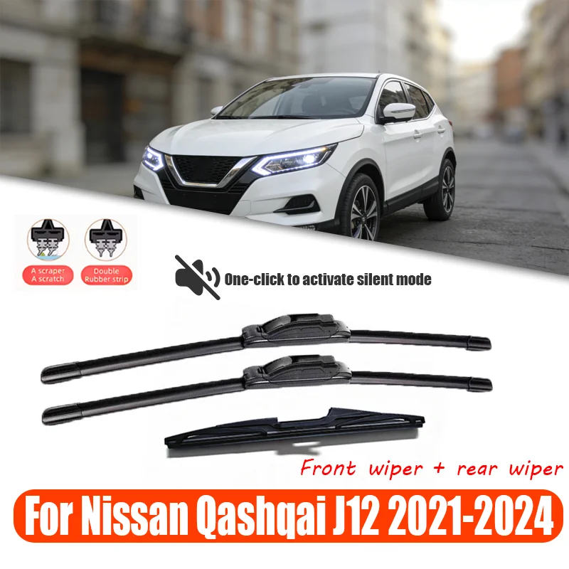 For Nissan Qashqai J12 2021-2024 2022 2023 Wiper Front & Rear Wiper Blades Windshield Windscreen Window Brushes 26"+17"+12"
For Nissan Qashqai J12 2021-2024 2022 2023 Wiper Front & Rear Wiper Blades Windshield Windscreen Window Brushes 26"+17"+12"