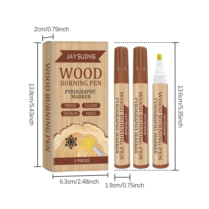 3Pieces Wood Burning Pen Pyrography Marker for Wood Painting Craft, Wood Burning Marker, Wood Crafting Burning Pen
3Pieces Wood Burning Pen Pyrography Marker for Wood Painting Craft, Wood Burning Marker, Wood Crafting Burning Pen