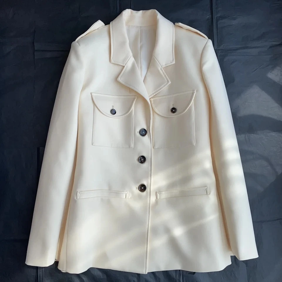 2024SS Spring Summer New Women Casual High Quality Chic Jacket Coat for Female Outerwear 2 Color 
2024SS Spring Summer New Women Casual High Quality Chic Jacket Coat for Female Outerwear 2 Color
