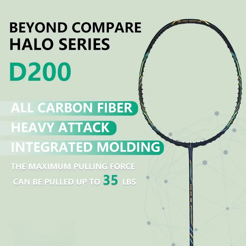 Badminton Racket Model D200 for Professional Player for Export Carbon Fiber Badminton Racket
Badminton Racket Model D200 for Professional Player for Export Carbon Fiber Badminton Racket