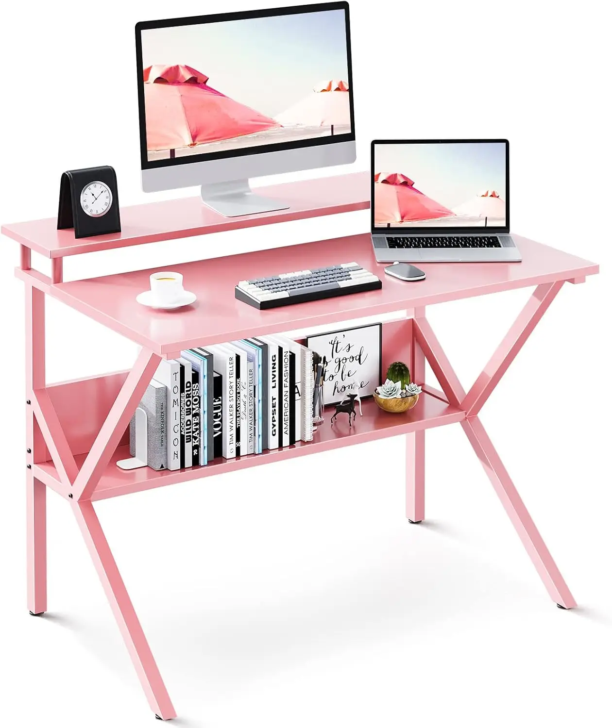 Compact 27.5 Inch Kids Desk with Storage and Monitor Stand for Small Spaces, Pink
Compact 27.5 Inch Kids Desk with Storage and Monitor Stand for Small Spaces, Pink